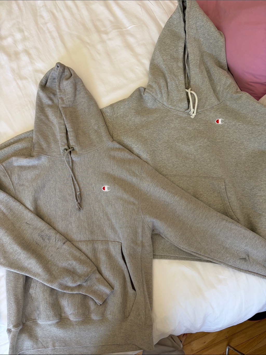 Champion Grey Hoodie - Classic Small Logo